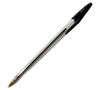 Bolígrafo transparente negro linea económica